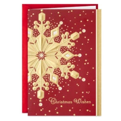 Hallmark Gold Foil Snowflake Boxed Christmas Cards, Pack Of 40 -Hallmark Gift Shop Gold Foil Snowflake Boxed Christmas Cards 5XPX2315 02