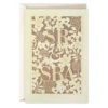 Hallmark Floral Mr. And Mrs. Spanish-Language Wedding Card For Couple -Hallmark Gift Shop Gold Glitter Floral Mr. Mrs. Spanish Wedding Card for Couple 699WDS1010 01