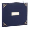 Hallmark Gold On Navy Linen Customizable Guest Book -Hallmark Gift Shop Gold Greek Key on Navy Blue Customizable Guest Book 1EDY3163 01