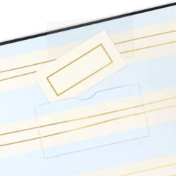 Hallmark Gold On Navy Linen Customizable Guest Book -Hallmark Gift Shop Gold Greek Key on Navy Blue Customizable Guest Book 1EDY3163 08