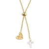Heart And Cross Charms Giving Necklace, 35" -Hallmark Gift Shop Gold Heart and Silver Cross Charms Layered Necklace 1004440103 01