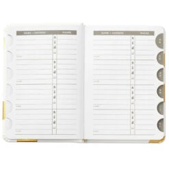 Hallmark Gold Polka Dots Address Book -Hallmark Gift Shop Gold Polka Dots Address Book 1ADD1620 03