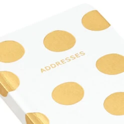 Hallmark Gold Polka Dots Address Book -Hallmark Gift Shop Gold Polka Dots Address Book 1ADD1620 06