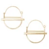 Gold Saturn Hoop Earrings -Hallmark Gift Shop Gold Saturn Hoop Earrings ER010 01