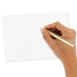 Hallmark Taking A Moment To Say Thanks Blank Thank You Notes, Pack Of 10 -Hallmark Gift Shop Gold Script on Black Blank Thank You Note Cards 3THK2173 05