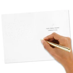 Hallmark Gold And White Winter Wishes Boxed Christmas Cards Assortment, Pack Of 40 -Hallmark Gift Shop Gold White Winter Assorted Boxed Christmas Cards 1BXX1477 06