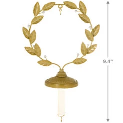 Hallmark Golden Wreath Metal Ornament And Stocking Hanger -Hallmark Gift Shop Gold Wreath Keepsake Ornament and Stocking Hanger 1QSB6287 03