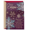 Hallmark Wishing You Goodness, Joy And Blessings Christmas Card -Hallmark Gift Shop Gold and Blue Snowflakes on Purple Christmas Card 699SX4225 01
