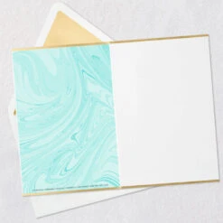 Hallmark Painted Cross Decoration Blank Religious Card -Hallmark Gift Shop Gold and Teal Removable Cross Blank Card 859LAD4545 03