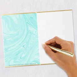 Hallmark Painted Cross Decoration Blank Religious Card -Hallmark Gift Shop Gold and Teal Removable Cross Blank Card 859LAD4545 07