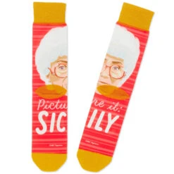 Hallmark Sophia The Golden Girls Sicily Novelty Crew Socks -Hallmark Gift Shop Golden Girls Sophia Funny Novelty Crew Socks 1GOL1054 02