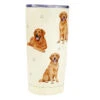 E&S Pets Golden Retriever Stainless Steel Tumbler, 20 Oz. -Hallmark Gift Shop Golden Retrievers on Cream Stainless Steel Tumbler 11515 01
