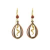 Silver Forest Gold-Tone Mixed Metal Spiral Teardrop Earrings -Hallmark Gift Shop Goldtone Mixed Metal Spiral Teardrop Earrings NE1393 01