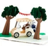 Hallmark Hope Your Day Is Good To A Tee Golf 3D Pop-Up Card -Hallmark Gift Shop Golf Cart Pun Good Day 3D PopUp Card 5RZH1304 01