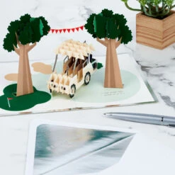 Hallmark Hope Your Day Is Good To A Tee Golf 3D Pop-Up Card -Hallmark Gift Shop Golf Cart Pun Good Day 3D PopUp Card 5RZH1304 08