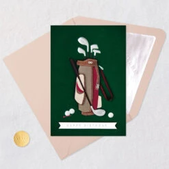 Hallmark Way Above Par Birthday Card -Hallmark Gift Shop Golf Clubs in Bag Birthday Card 859LAD4500 05