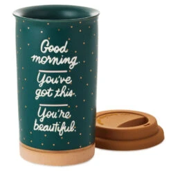 Hallmark Good Morning Ceramic Travel Mug, 12 Oz. -Hallmark Gift Shop Good Morning Ceramic Travel Mug 1SNN1079 03