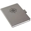 Hallmark Gray Etched Compass Faux Leather Notebook -Hallmark Gift Shop Gray Etched Compass Faux Leather Notebook 1HWJ1851 01