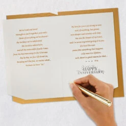 Hallmark Our Love Is Once In A Lifetime Romantic Anniversary Card 17 Hallmark Our Love Is Once In A Lifetime Romantic Anniversary Card -Hallmark Gift Shop Gray and Gold Anniversary Card for Husband 859AVY3383 07
