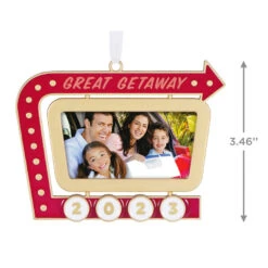 Hallmark Great Getaway 2023 Metal Photo Frame Ornament -Hallmark Gift Shop Great Getaway Picture Frame Keepsake Ornament 1999QHX3097 03