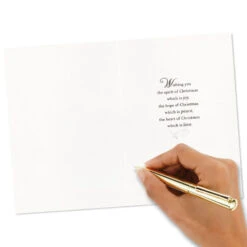 Hallmark Green Foil Wreath Boxed Christmas Cards, Pack Of 12 -Hallmark Gift Shop Green Foil Wreath Boxed Christmas Cards 1XPX1126 06