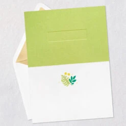 Hallmark Tropical Leaves Quilled Paper Handmade Blank Congratulations Card -Hallmark Gift Shop Green Leaf Swag Signature Blank Congrats Card 1099LAD3212 02