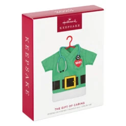 Hallmark The Gift Of Caring 2023 Fabric Ornament -Hallmark Gift Shop Green Scrubs Shirt Keepsake Ornament 1399QGO2897 04