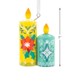 Festive Candles Hallmark Ornament -Hallmark Gift Shop Green Yellow Spanish Candles Christmas Ornament 1HAJ2193 04