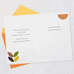 Hallmark Fun Ideas And Good Vibes Birthday Card For Nephew -Hallmark Gift Shop Green Yellow and Bronze Abstract Shapes Nephew Birthday Card 659MAN4517 04