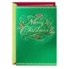 Hallmark Every Comfort, Every Joy Christmas And New Year Card -Hallmark Gift Shop Green and Gold Christmas Card 799XZH1252 01