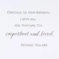 Hallmark You Are Important And Loved Birthday Card For Wife -Hallmark Gift Shop Green and White Leaves Birthday Card 759FBD4955 03