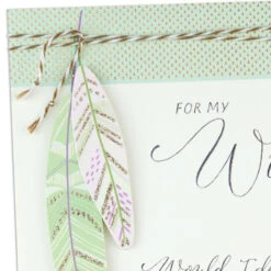 Hallmark You Are Important And Loved Birthday Card For Wife -Hallmark Gift Shop Green and White Leaves Birthday Card 759FBD4955 05