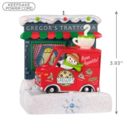Hallmark Happy Holiday Parade Collection Gregor's Trattoria Musical Ornament With Light -Hallmark Gift Shop Gregors Trattoria and Food Truck Keepsake Ornament 3499QGO2527 03