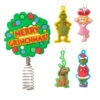 Mini Dr. Seuss's How The Grinch Stole Christmas!™ Hallmark Tree Topper And Ornaments, Set Of 5 -Hallmark Gift Shop Grinch Christmas Tree Topper and Ornaments 3HCM2929 01