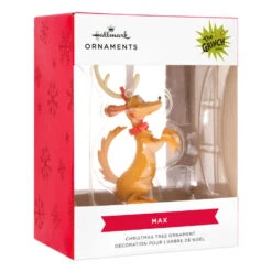 Dr. Seuss's How The Grinch Stole Christmas!™ Max In Antlers Hallmark Ornament -Hallmark Gift Shop Grinch Max the Dog Christmas Ornament 3HCM4233 08