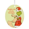 Hallmark Dr. Seuss's How The Grinch Stole Christmas!™ Naughty List Metal Personalized Ornament, Custom Text -Hallmark Gift Shop Grinch With List Personalized Text Ornament 1OFM1008B5 01