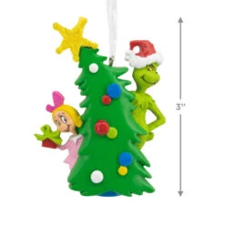Dr. Seuss's How The Grinch Stole Christmas!™ Grinch With Cindy-Lou Who Hallmark Ornament -Hallmark Gift Shop Grinch and Cindy Lou Who Christmas Ornament 3HCM2190 03