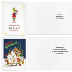 Hallmark Dr. Seuss Grinch Assorted Boxed Christmas Cards, Pack Of 24 -Hallmark Gift Shop Grinch and Max Dr Seuss Christmas Cards Assortment 5XPX1347 03