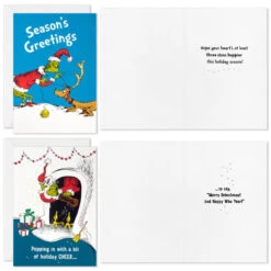 Hallmark Dr. Seuss Grinch Assorted Boxed Christmas Cards, Pack Of 24 -Hallmark Gift Shop Grinch and Max Dr Seuss Christmas Cards Assortment 5XPX1347 04