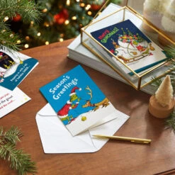 Hallmark Dr. Seuss Grinch Assorted Boxed Christmas Cards, Pack Of 24 -Hallmark Gift Shop Grinch and Max Dr Seuss Christmas Cards Assortment 5XPX1347 07