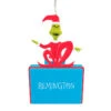Hallmark Dr. Seuss's How The Grinch Stole Christmas!™ On Present Personalized Ornament, Custom Text -Hallmark Gift Shop Grinch on Present Personalized Ornament 1QHE2206B3 01