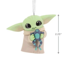 Star Wars: The Mandalorian™ Grogu™ With Frog Hallmark Ornament -Hallmark Gift Shop Grogu With Frog Christmas Ornament 3HCM4244 04