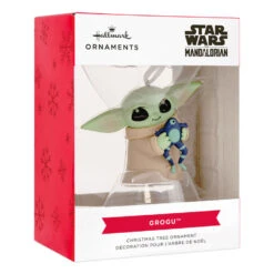 Star Wars: The Mandalorian™ Grogu™ With Frog Hallmark Ornament -Hallmark Gift Shop Grogu With Frog Christmas Ornament 3HCM4244 08