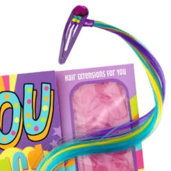 Hallmark You Stand Out Birthday Card With Hair Clip And Extensions -Hallmark Gift Shop Groovy Birthday Card With Hair Extensions for Kids 759HFI1415 05
