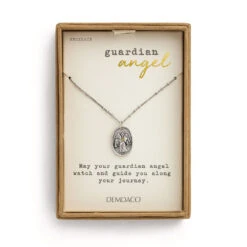Demdaco Guardian Angel Charm Necklace, 18" -Hallmark Gift Shop Guardian Angel Charm Necklace 1008100025 03