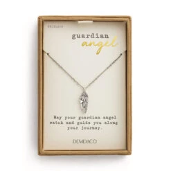Demdaco Guardian Angel Wing Pendant Necklace, 18" -Hallmark Gift Shop Guardian Angel Wing Charm Necklace 1008100026 03