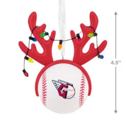 MLB Cleveland Guardians™ Reindeer Baseball Hallmark Ornament -Hallmark Gift Shop Guardians Reindeer Baseball Christmas Ornament 1OSL2698 04