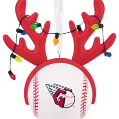 MLB Cleveland Guardians™ Reindeer Baseball Hallmark Ornament -Hallmark Gift Shop Guardians Reindeer Baseball Christmas Ornament 1OSL2698 06