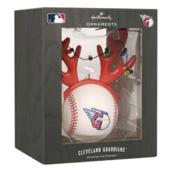 MLB Cleveland Guardians™ Reindeer Baseball Hallmark Ornament -Hallmark Gift Shop Guardians Reindeer Baseball Christmas Ornament 1OSL2698 08