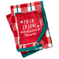 Hallmark Channel Fa-La-La-Love Plaid Blanket, 50x60 -Hallmark Gift Shop Hallmark Channel FaLaLaLove Plaid Blanket 1XKT3520 03